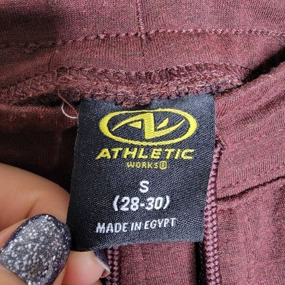 Athletic Works Driworks Pull String Jogger Sweatpants Burgundy Size Small - Picture 3 of 11